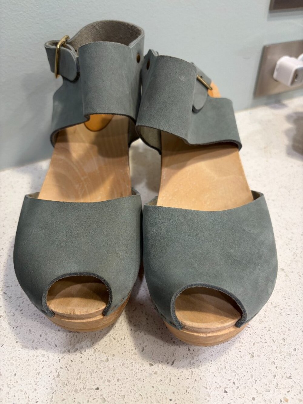 Bryr Miranda Peep Toe in Aloe - Size 11 (41)